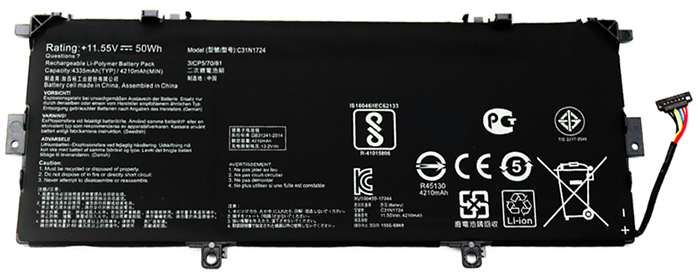 Reemplazo de Batería para ordenador portátil para ASUS ZenBook-13-UX331UN Recambio de Batería para ordenador portátil ASUS ZenBook-13-UX331UN