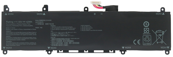 Reemplazo de Batería para ordenador portátil para ASUS ADOL-13FN Recambio de Batería para ordenador portátil ASUS ADOL-13FN