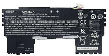 Reemplazo de Batería para ordenador portátil para Acer 1ICP3/65/114 Recambio de Batería para ordenador portátil Acer 1ICP3/65/114