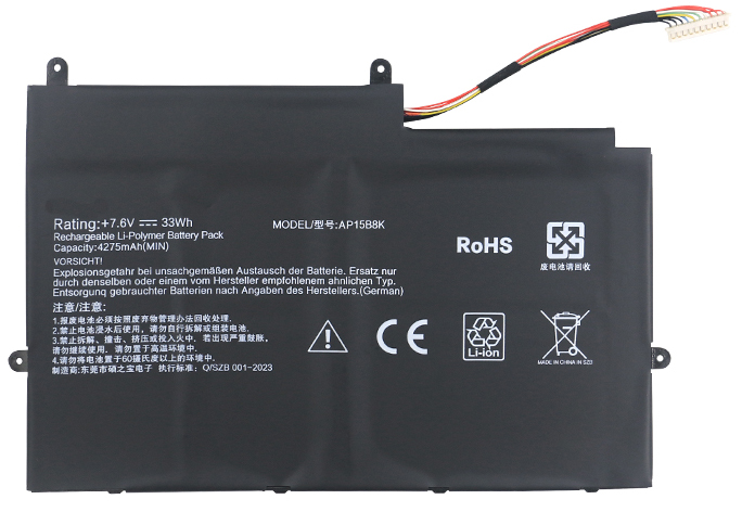 Reemplazo de Batería para ordenador portátil para Acer AP15B8K Recambio de Batería para ordenador portátil Acer AP15B8K