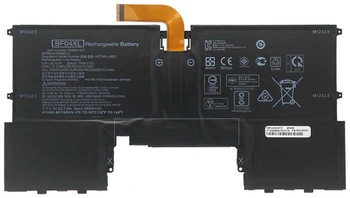 Reemplazo de Batería para ordenador portátil para HP Spectre-13-AF502TU Recambio de Batería para ordenador portátil HP Spectre-13-AF502TU