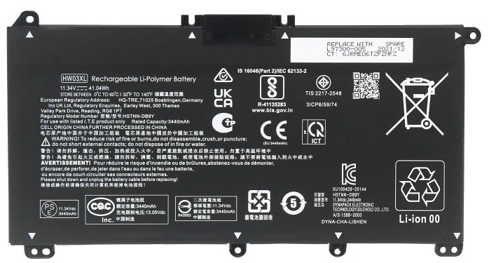 Reemplazo de Batería para ordenador portátil para HP Pavilion-15-EG0021NR Recambio de Batería para ordenador portátil HP Pavilion-15-EG0021NR