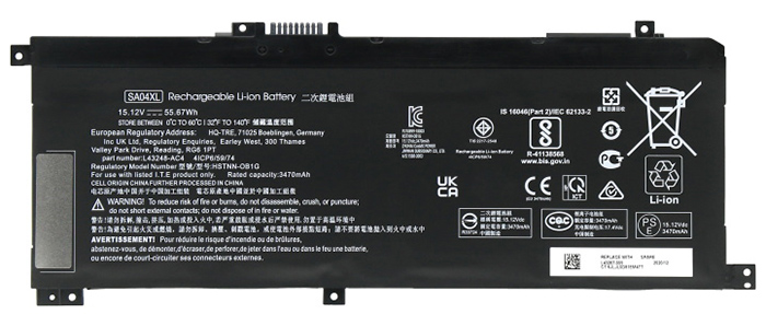 Reemplazo de Batería para ordenador portátil para HP ENVY-X360-15-dr1006TX Recambio de Batería para ordenador portátil HP ENVY-X360-15-dr1006TX