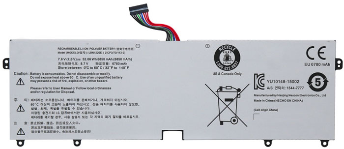 Reemplazo de Batería para ordenador portátil para LG Gram-15ZD975 Recambio de Batería para ordenador portátil LG Gram-15ZD975