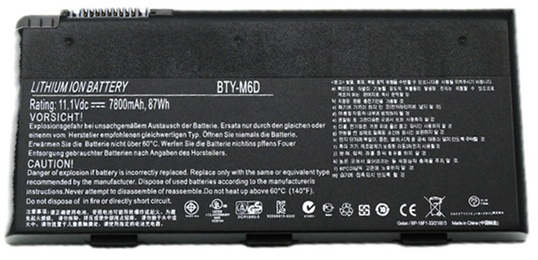 Reemplazo de Batería para ordenador portátil para MSI GT683DXR Series Recambio de Batería para ordenador portátil MSI GT683DXR Series