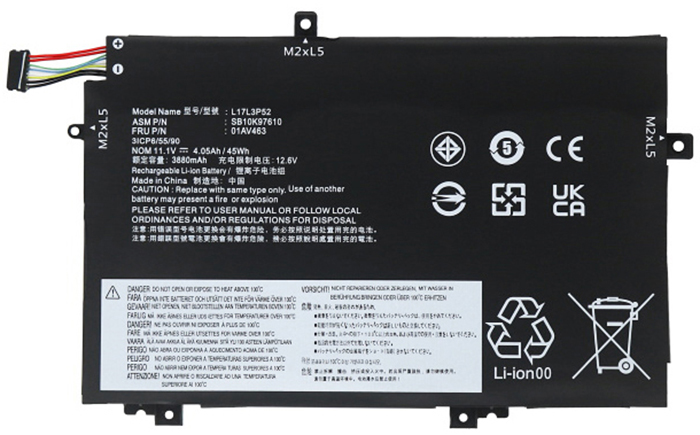 Reemplazo de Batería para ordenador portátil para LENOVO Thinkpad-L15-Gen-1 Recambio de Batería para ordenador portátil LENOVO Thinkpad-L15-Gen-1