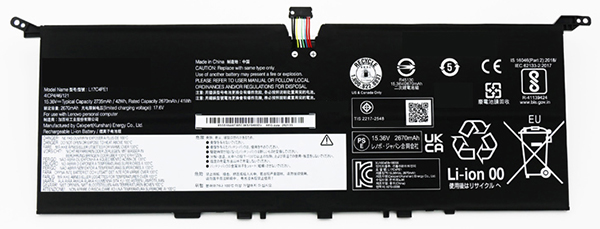Reemplazo de Batería para ordenador portátil para LENOVO L17C4PE1 Recambio de Batería para ordenador portátil LENOVO L17C4PE1