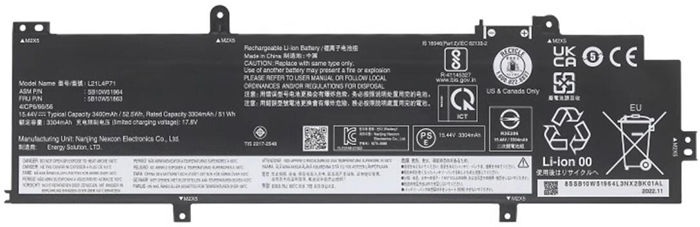 Reemplazo de Batería para ordenador portátil para LENOVO L21M3P71 Recambio de Batería para ordenador portátil LENOVO L21M3P71