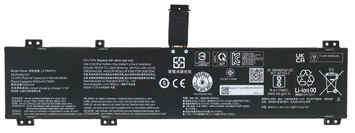 Reemplazo de Batería para ordenador portátil para LENOVO R9000P-2022 Recambio de Batería para ordenador portátil LENOVO R9000P-2022