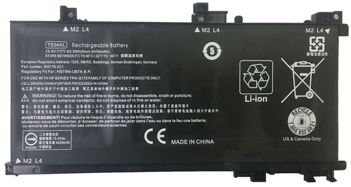 Reemplazo de Batería para ordenador portátil para HP Omen-15-AX289NZ Recambio de Batería para ordenador portátil HP Omen-15-AX289NZ
