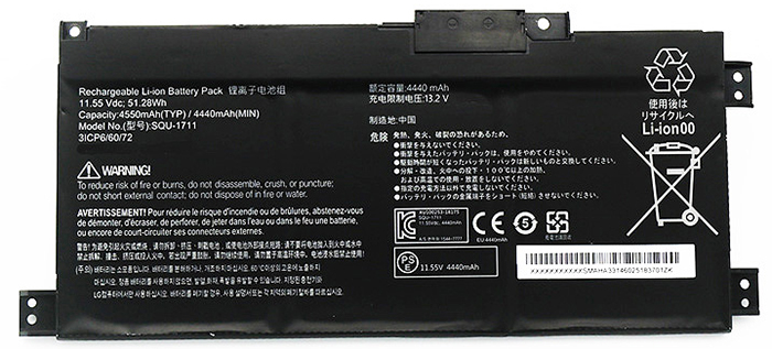 Reemplazo de Batería para ordenador portátil para THUNDEROBOT SQU-1711 Recambio de Batería para ordenador portátil THUNDEROBOT SQU-1711